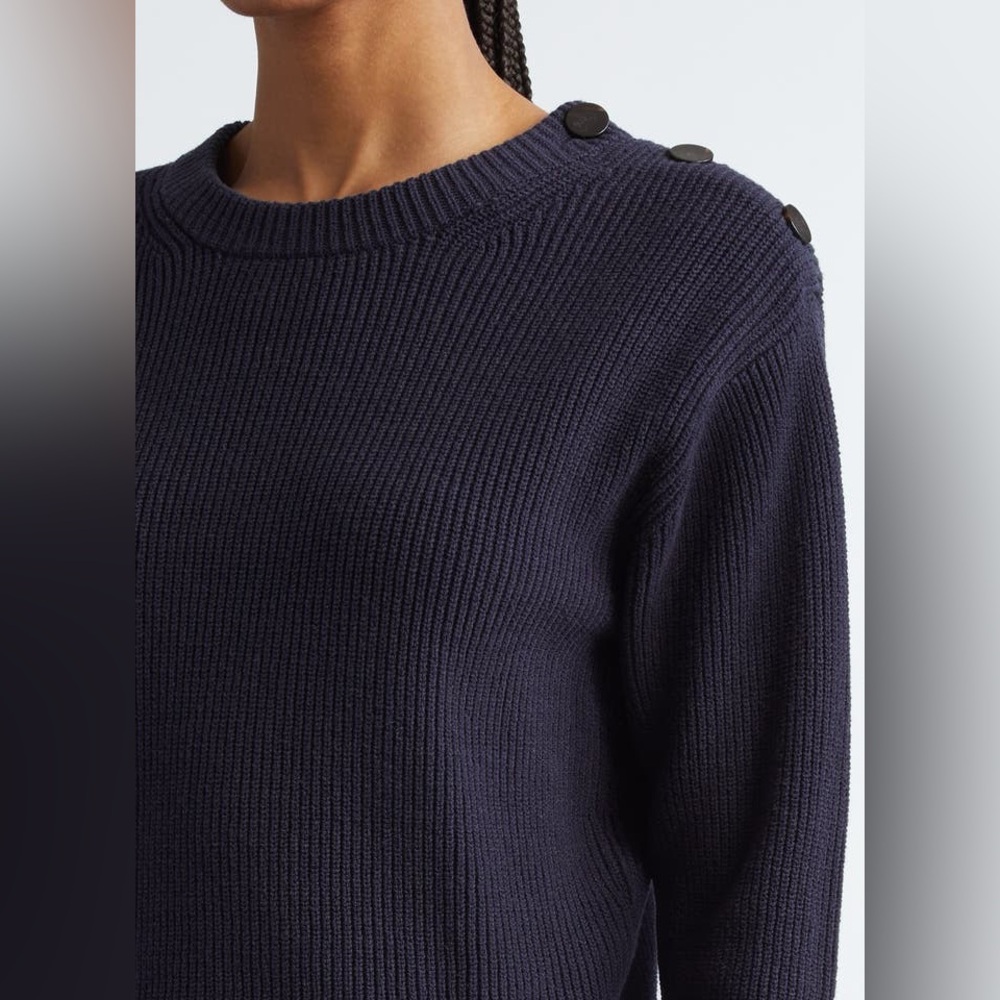 Beautiful Vince Button Shoulder Cotton Blend Sweater😍 - Picture 5 of 17